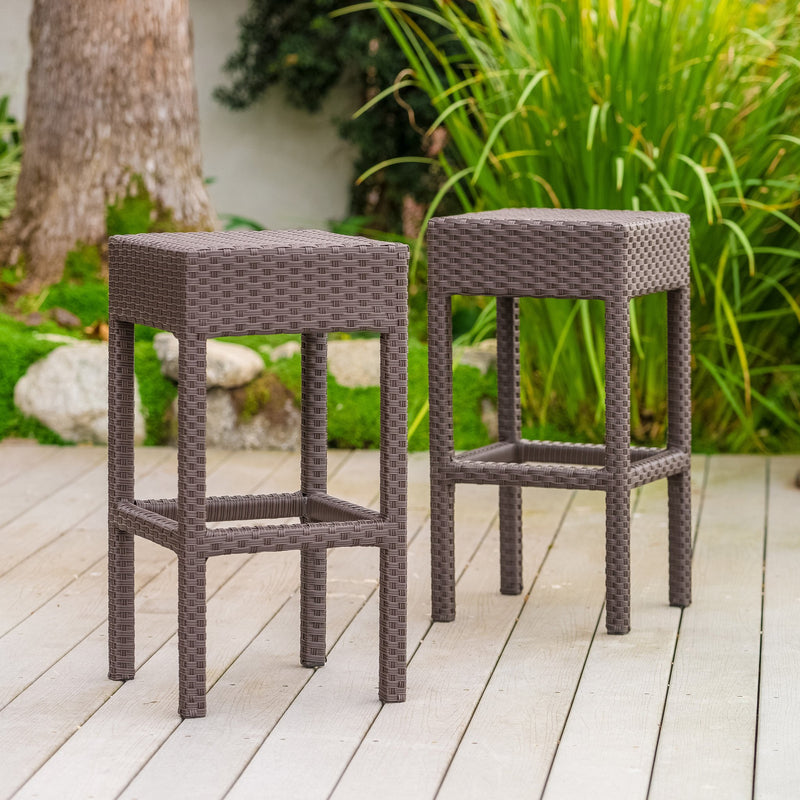 28-Inch Outdoor Backless Bar Stools (Set of 2) - NH053932