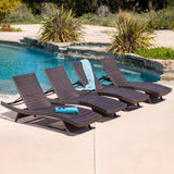 Outdoor Adjustable Chaise Lounge Chairs (Set of 4) - NH029492
