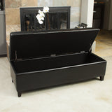 Leather Storage Ottoman Bench - NH780662