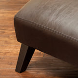 Brown Leather Chaise Lounge Chair - NH932592