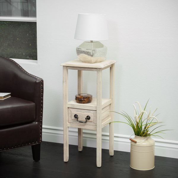 Weathered Accent Table w/ Bottom Drawer - NH942592