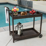 Outdoor Wicker Bar Cart - NH756592
