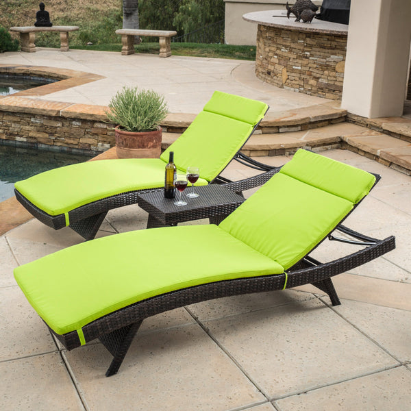 Outdoor 3pc Adjustable Chaise Lounge Chair Set - NH996592
