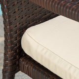 Outdoor 3-piece Wicker Bistro Set with Cushions - NH818592