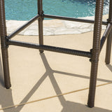 30-Inch Outdoor Brown Wicker Barstool (Set of 2) - NH649592