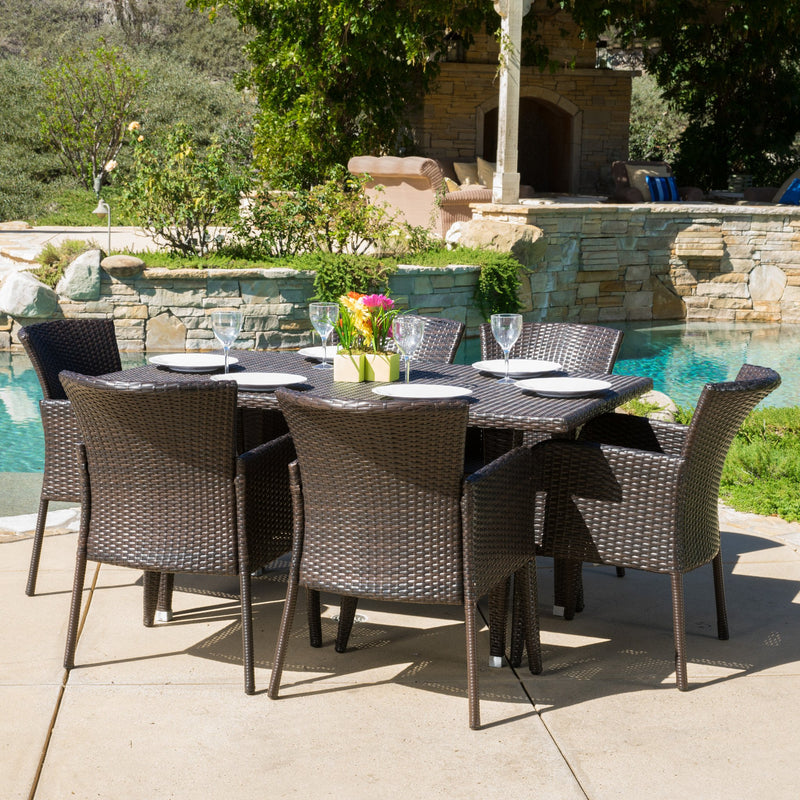 Outdoor 7-piece Wicker Dining Set - NH949592