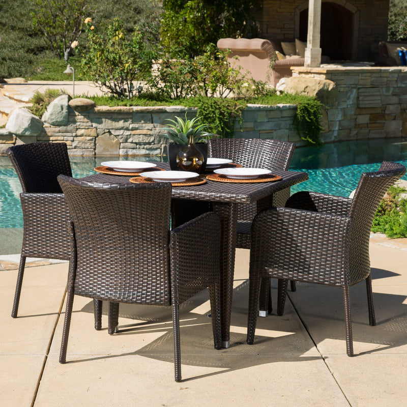 Outdoor 5-piece Wicker Dining Set - NH059592