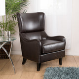 Leather High Back Wingback Armchair - NH069592
