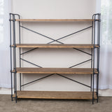 Industrial Pipe Design 4 Shelf Etagere Bookcase - NH969592