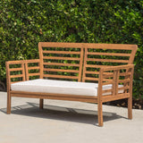 Outdoor 4-piece Solid Wood Chat Set with Cushions - NH231692