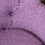 Laxford Light Purple Tufted Fabric Club Chair