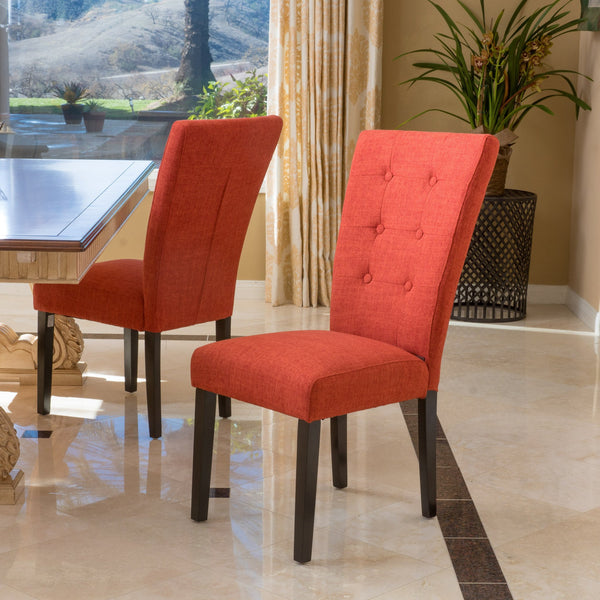 Fabric Orange Dining Chair (Set of 2) - NH145692