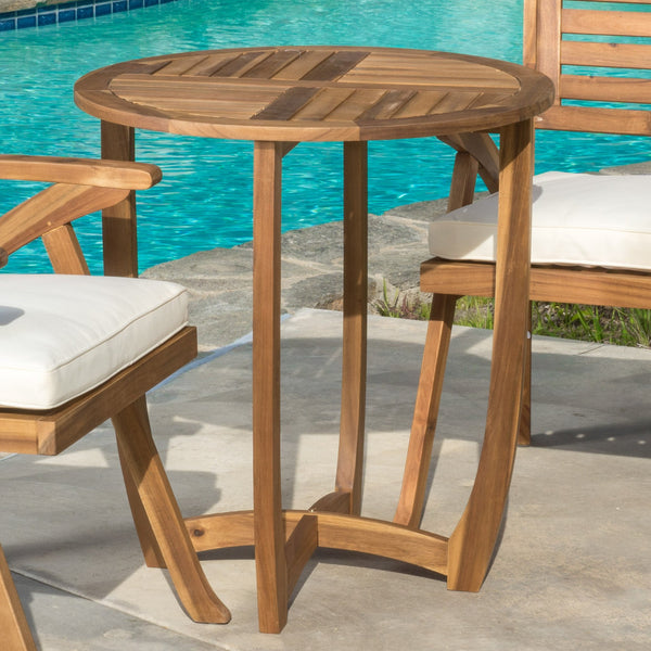 Outdoor Round Wood Side Table - NH775692