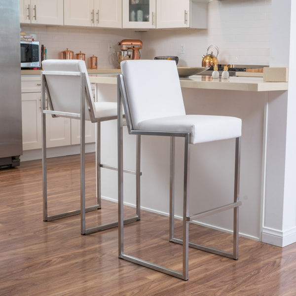 30-Inch Bonded Leather Barstool (Set of 2) - NH416692