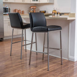 30-Inch Bonded Leather Barstool (Set of 2) - NH616692