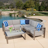 Outdoor Aluminum 4-piece Sofa Set with Cushions - NH176692
