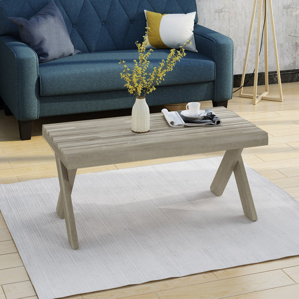 Indoor Farmhouse Acacia Wood Coffee Table - NH224403