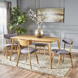 Mid Century Natural Oak Finished 5 PC Dining Set - NH223103