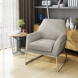 Modern Stainless Steel Frame Fabric Accent Chair - NH149303