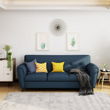 Button Tufted Fabric Upholstered Three-Seater Sofa - NH269303