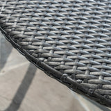 Outdoor Grey Wicker Round Dining Table - NH265003