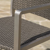 30-Inch Outdoor Grey Wicker Barstools (Set of 2) - NH553003