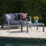 Outdoor Aluminum Loveseat and Coffee Table Set - NH194303
