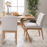 Fabric & Wood Finish Dining Chair (Set of 2) - NH489892