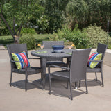 Outdoor 5 Piece Wicker Dining Set - NH441103
