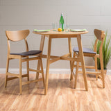 Dark Fabric/ Wood Finish Counter Height Dining Set - NH559892
