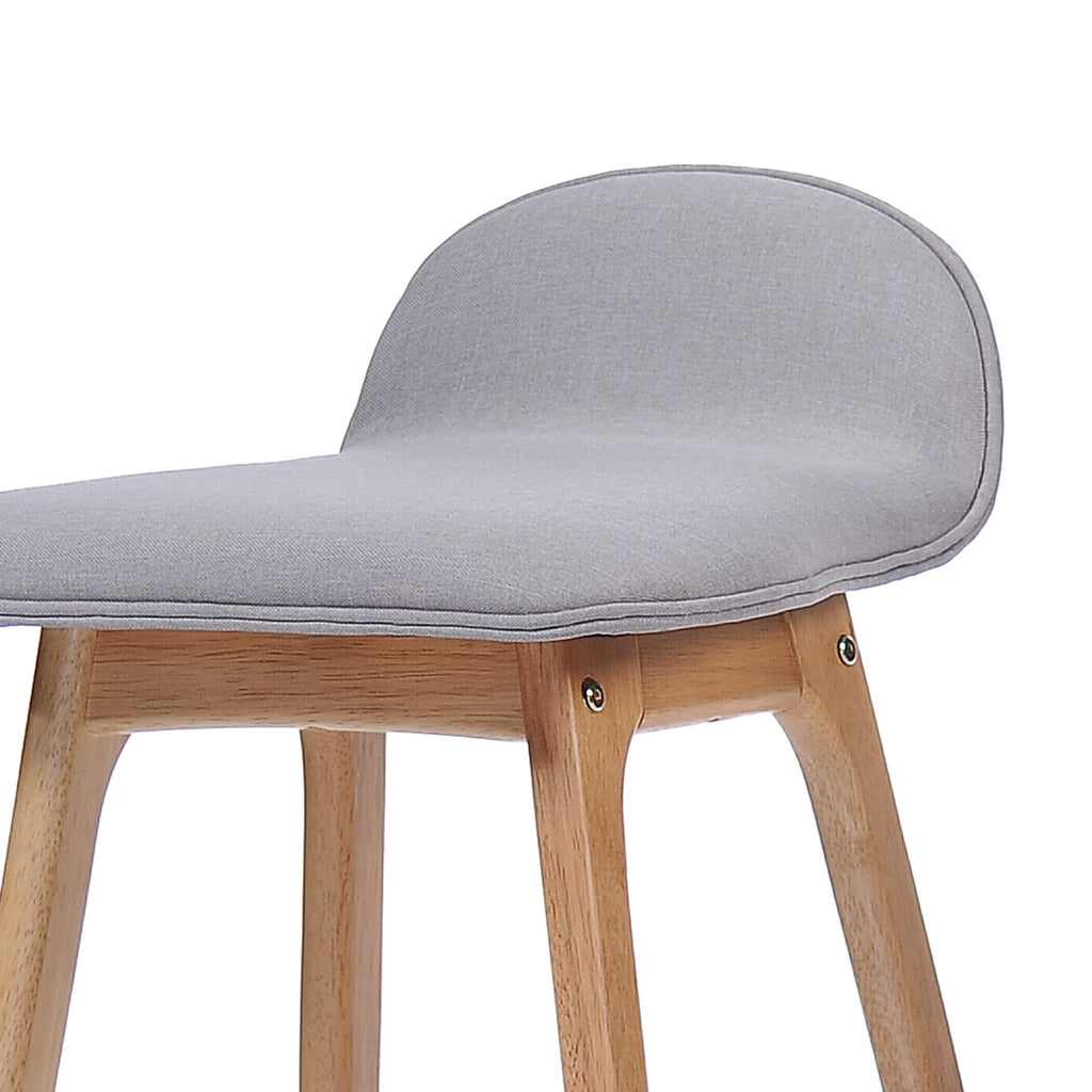 29Inch MidCentury Design Low Back Fabric Bar Chair (Set of 2) NH50 Noble House Furniture