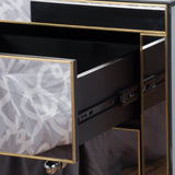 Mirrored 3 Drawer Side Table - NH312892