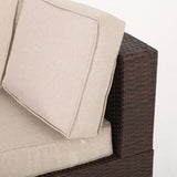 5pc Outdoor Sectional Sofa Set w/ Ice Bucket Ottoman - NH440992