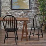 Farmhouse Cottage High Back Spindled Rubberwood Dining Chairs (Set of 2) - NH042203
