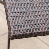 Outdoor Folding Multi-Brown Wicker Square Bar Table - NH503003