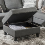 Tufted Cover Fabric Storage Ottoman - NH411003