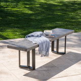 Outdoor Finish Light Weight Concrete Dining Bench - NH301403