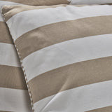 Modern Striped Fabric Throw Pillow with Piped Edges (Set of 4) - NH051303