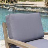 Outdoor Acacia Wood Club Chairs w/ Water Resistant Cushions - NH221103