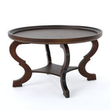 Finished Faux Wood Circular Coffee Table - NH372303
