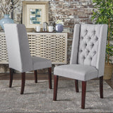 Tufted Wing Back Fabric Dining Chairs (Set of 2) - NH590203