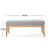 Anglo Modern Mid-Century Fabric Bench