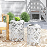 Verdugo Outdoor Metal Side Tables, Set of 2
