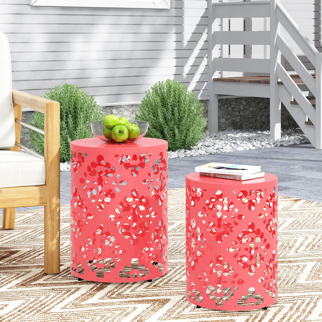 Verdugo Outdoor Metal Side Tables, Set of 2 – NobleHouseFurniture