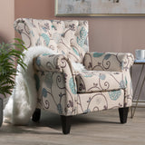 Floral Tufted Fabric Club Chair - NH162992