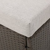 Outdoor L-shape Brown Wicker Sofa w/ Cushions - NH109992