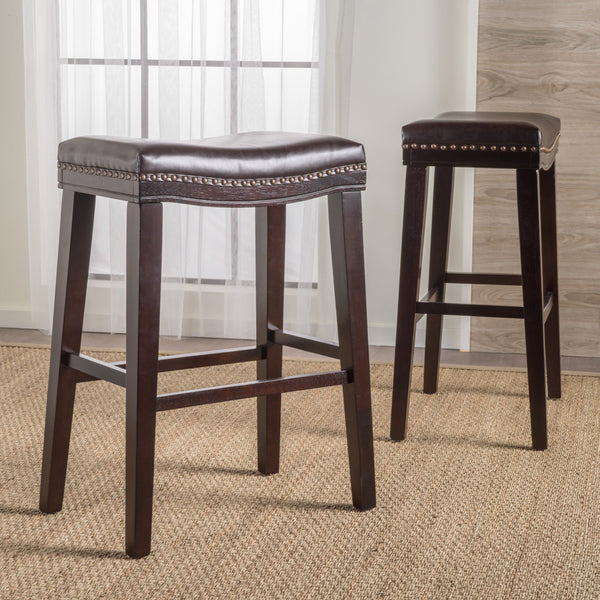 30-Inch Saddle Shaped Studded Rim Stool (Set of 2) - NH575003