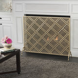 Single Panel Iron Fireplace Screen - NH455103