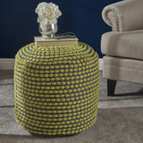 Handcrafted Modern Water-Resistant Fabric Ottoman Pouf - NH807103