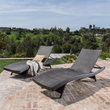 Outdoor Patio Wicker Lounge with Cover - NH948003